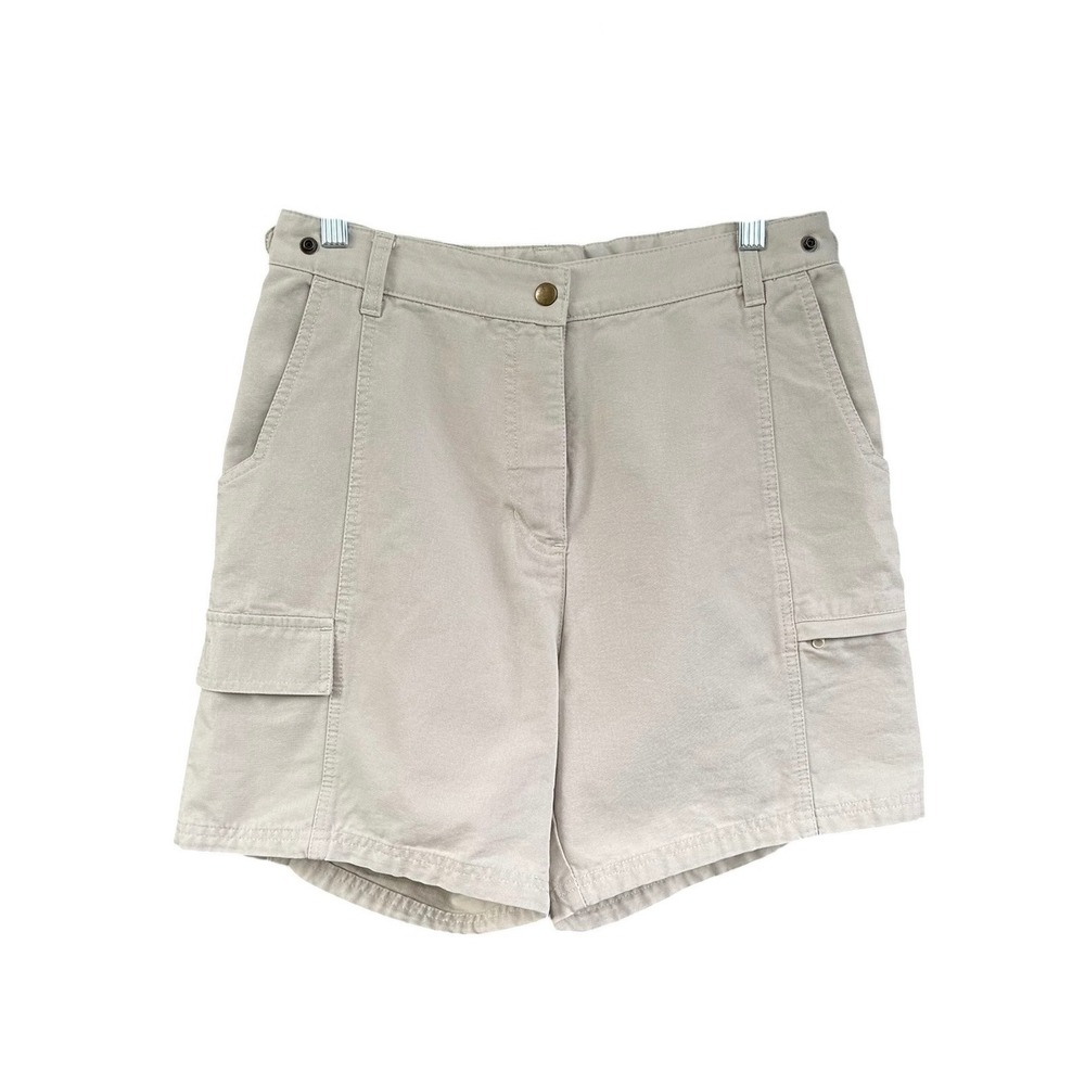 Woolrich Vintage Women Cargo Shorts Cotton High Waisted Utility Size 12 Gorpcore